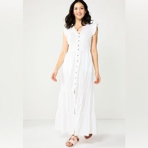Sonoma Good For Life Ruffle Sleeve Smocked Maxi Dress